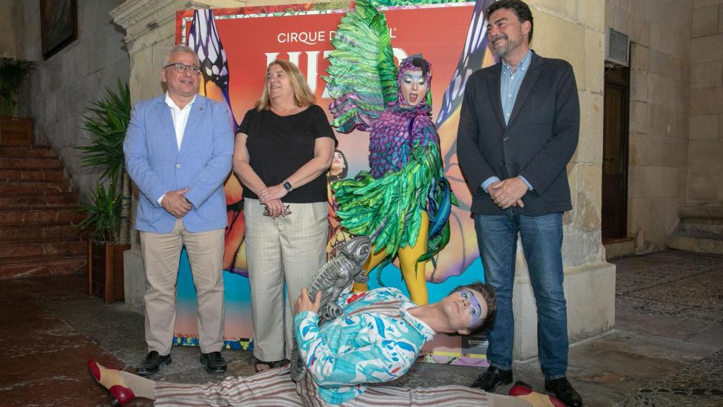 Un instante de la presentación del espectáculo este martes en Alicante.