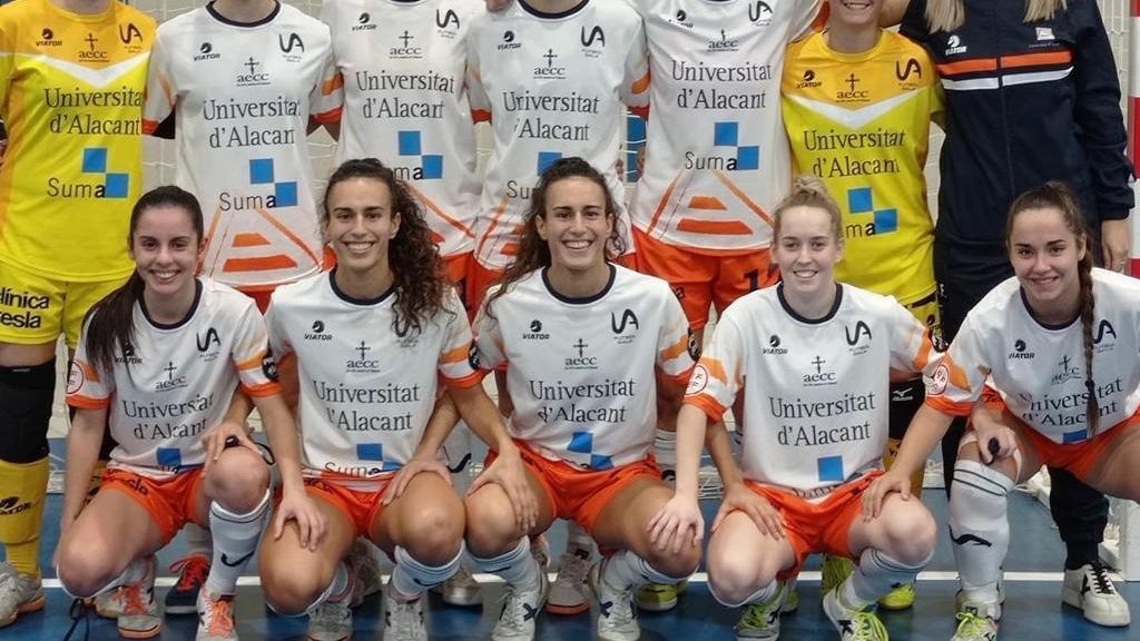 El equipo de fútbol sala de la Universidad de Alicante.