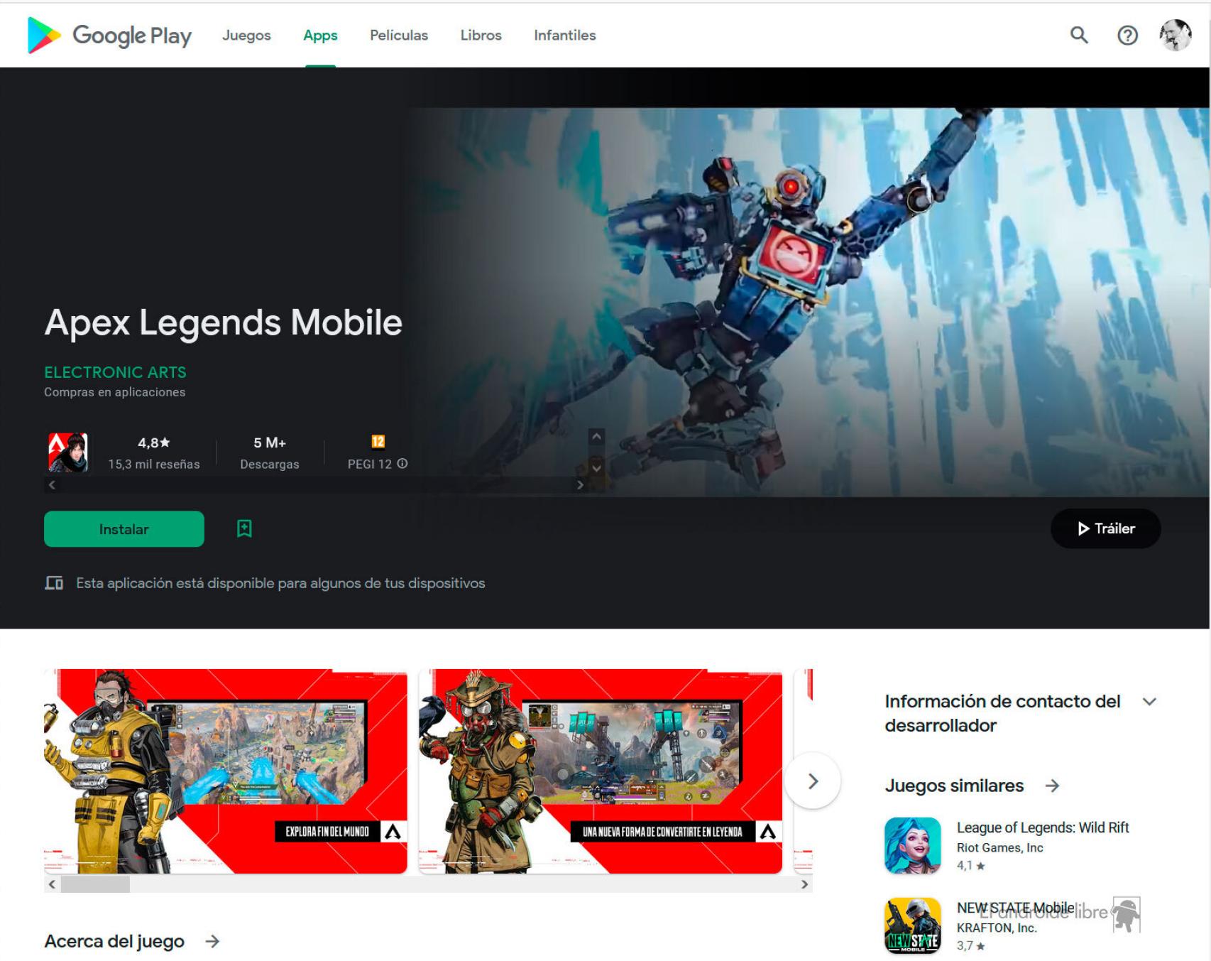 Google Play Store con nuevo diseño