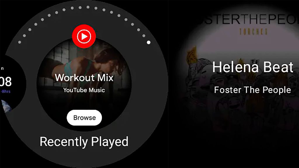 Así se ve YouTube Music para Wear OS