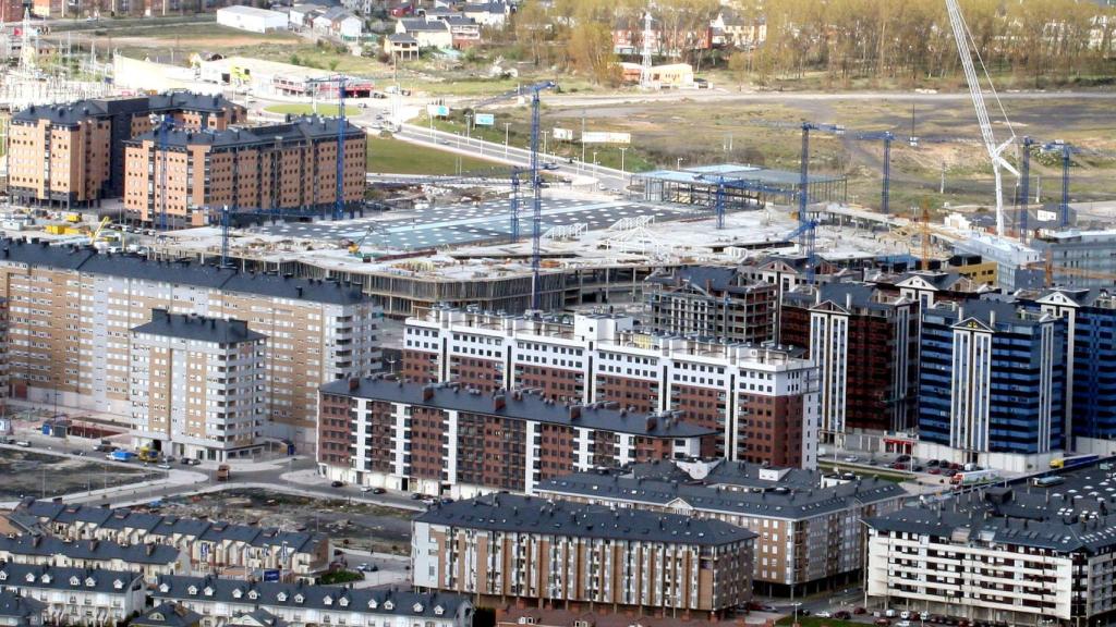 Panorámica del barrio de La Rosaleda en Poferrada