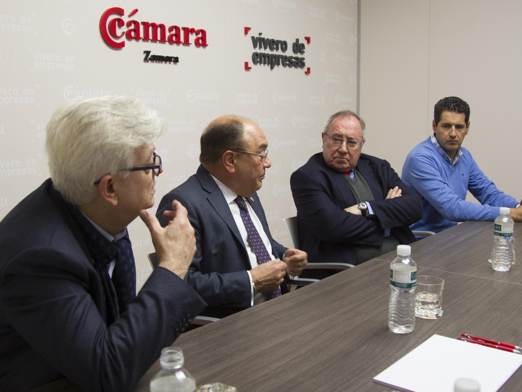 Imagen de archivo de una rueda de prensa en la Cámara de Comercio de Zamora