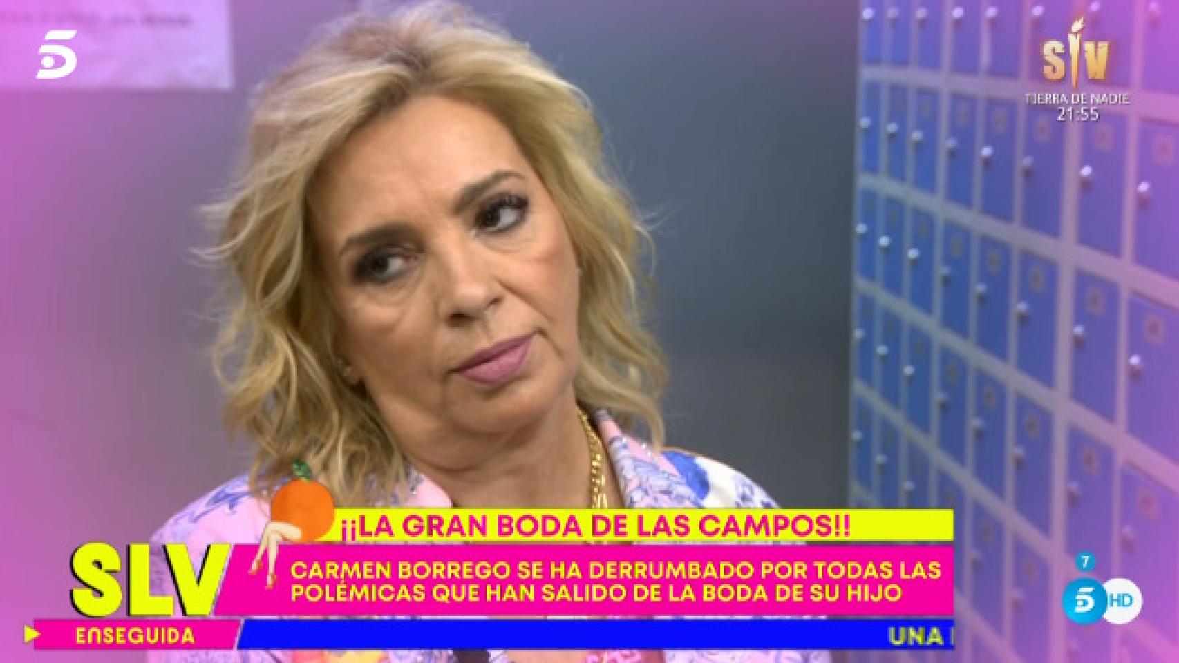 Carmen Borrego se derrumba en 'Sálvame'.