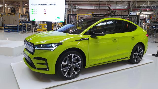 El Skoda Enyaq Coupé  en Mladá Boleslav, la planta de Skoda en República Checa.