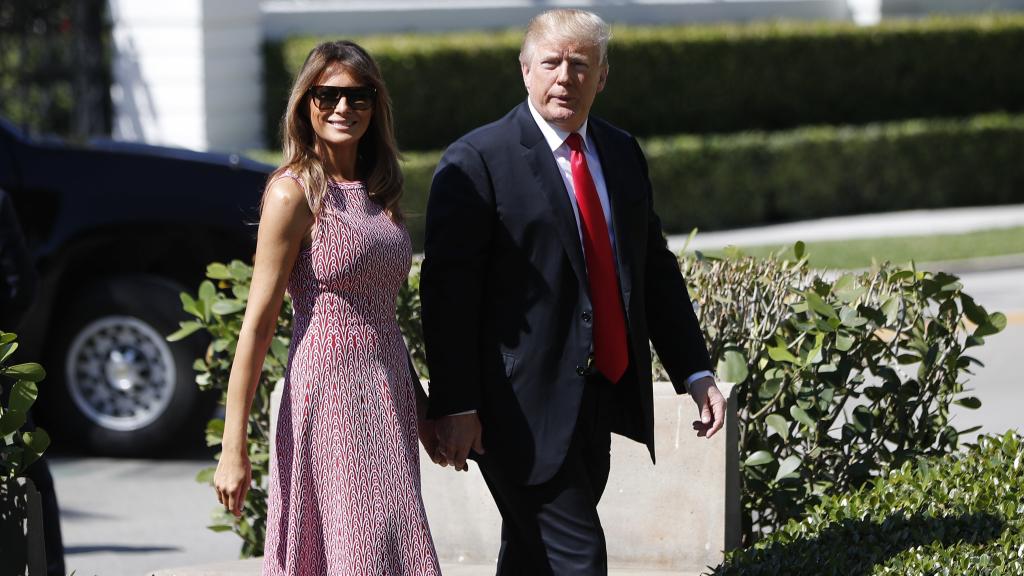 Donald Trump y Melania en Palm Beach.