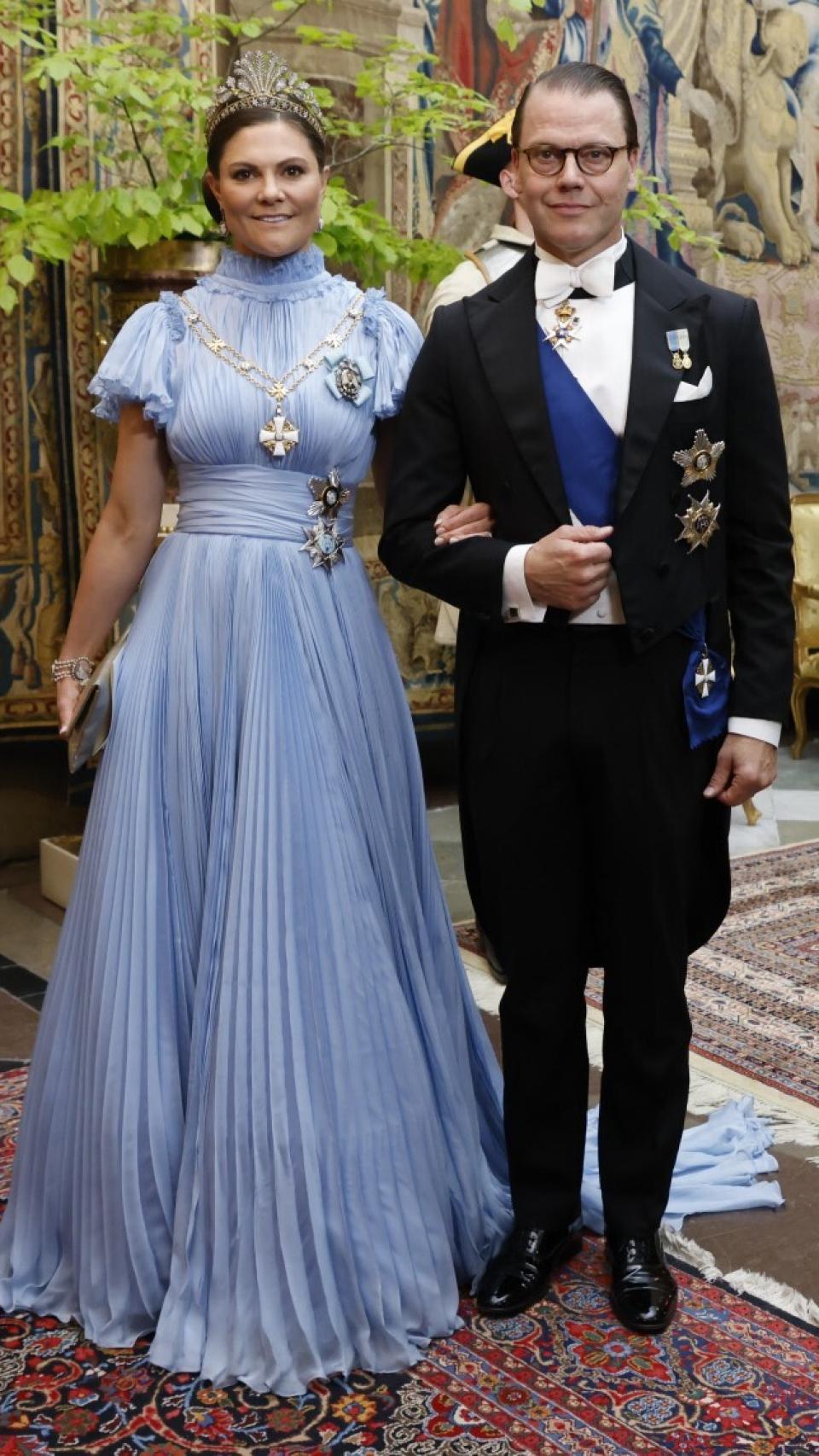 Victoria de Suecia, con la tiara Napoleónica.