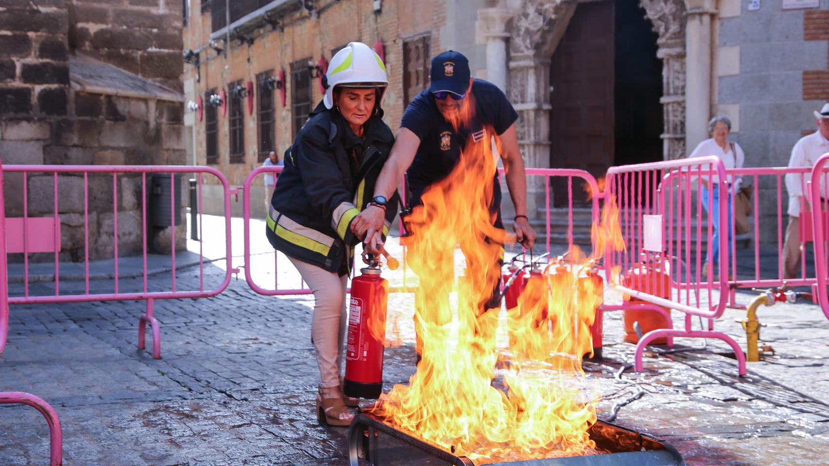 Milagros Tolón ha participado en la Semana de la Prevención de Incendios.