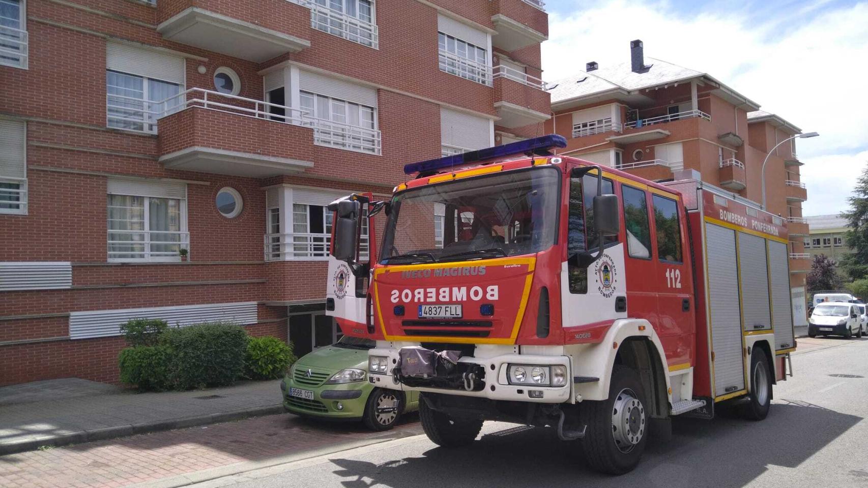 Camión autobomba de los bomberos de Ponferrada