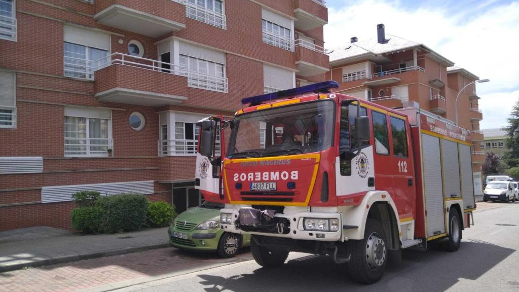 Camión autobomba de los bomberos de Ponferrada