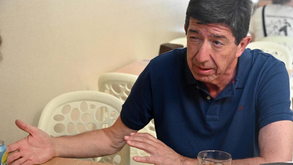 El vicepresidente en funciones y candidato de Cs a la Junta de Andalucía, durante la entrevista.