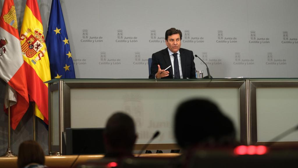 Carlos Fernández Carriedo durante la rueda de prensa posterior al Consejo ed Gobierno