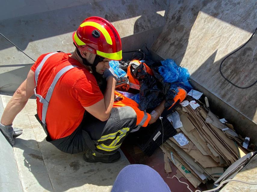 Herido un trabajador de recogida de residuos de León