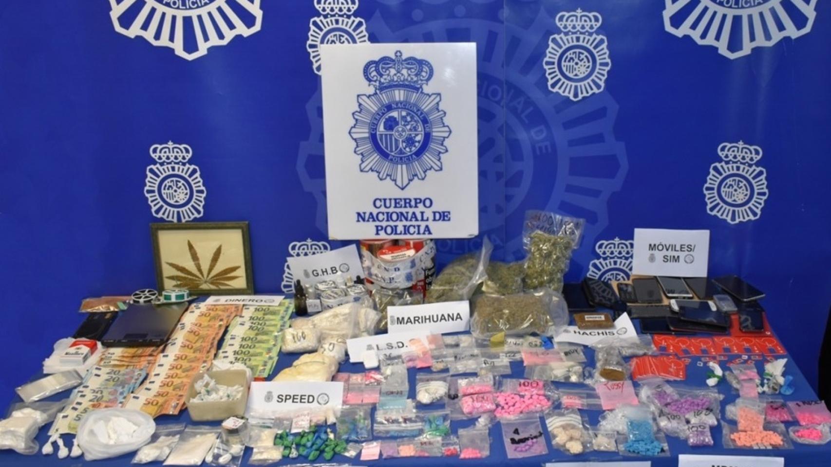 Material intervenido por la Policía Nacional
