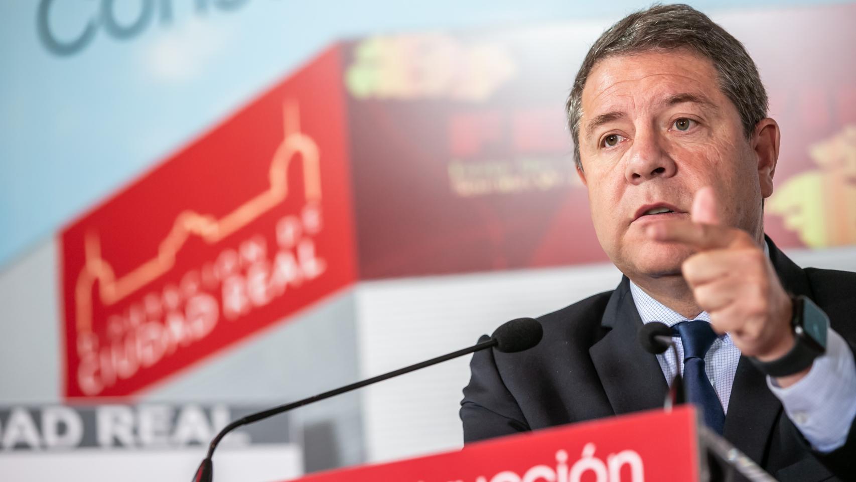 Emiliano García-Page, presidente de Castilla-La Mancha, este jueves en Ciudad Real.