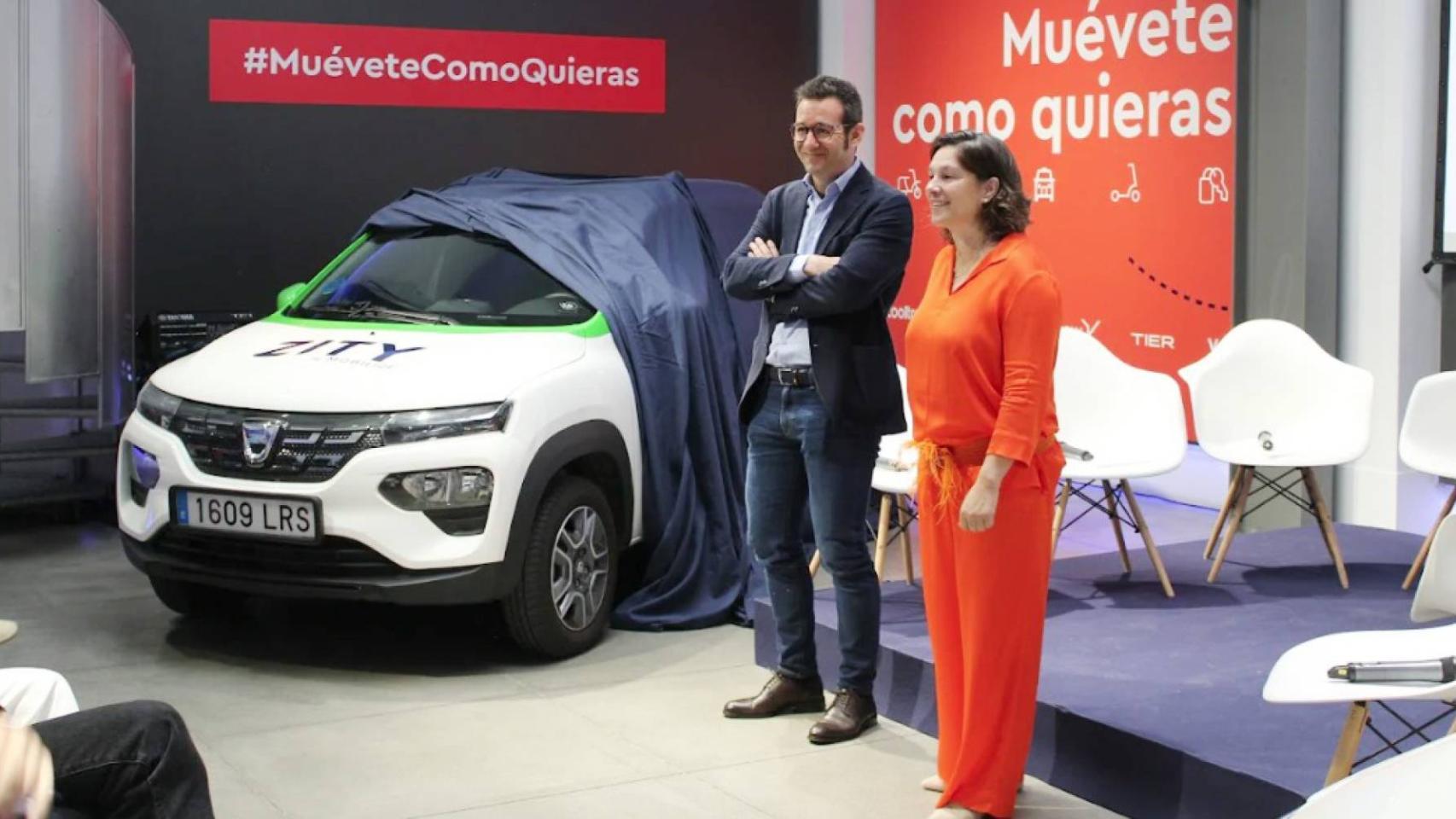El director de diseño de Zity, Marino Caballero, y la directora general de Free Now España, Isabel García.