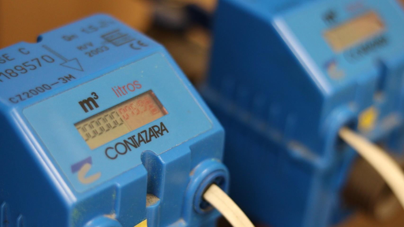 Imagen de uno de los contadores electrónicos instalados por la empresa de aguas de Málaga.