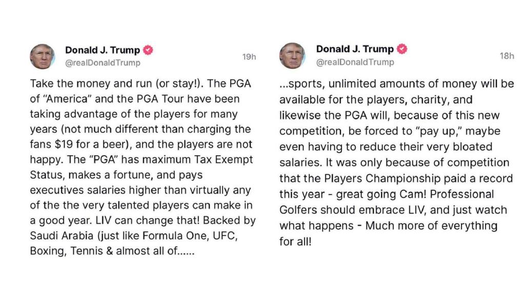 El mensaje de Donald Trump en su red social.