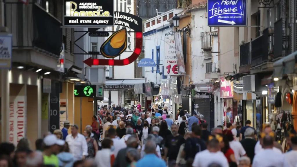 Centro urbano de Benidorm, hace unas semanas. Es la zona más barata para vivir o alquilar.