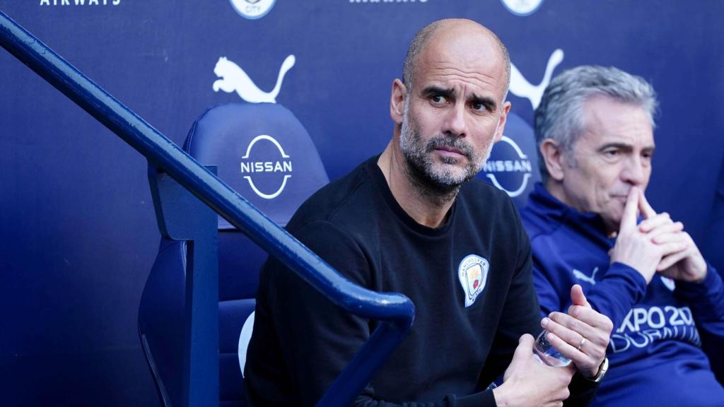 Pep Guardiola, durante un partido.