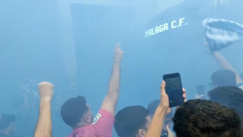 Recibimiento del Málaga CF en La Rosaleda