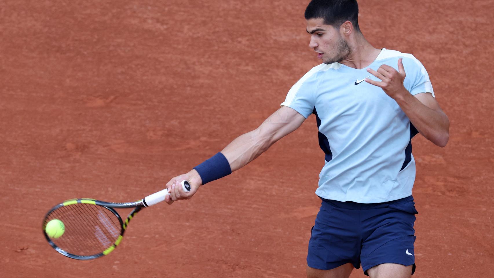 Carlos Alcaraz, en Roland Garros.