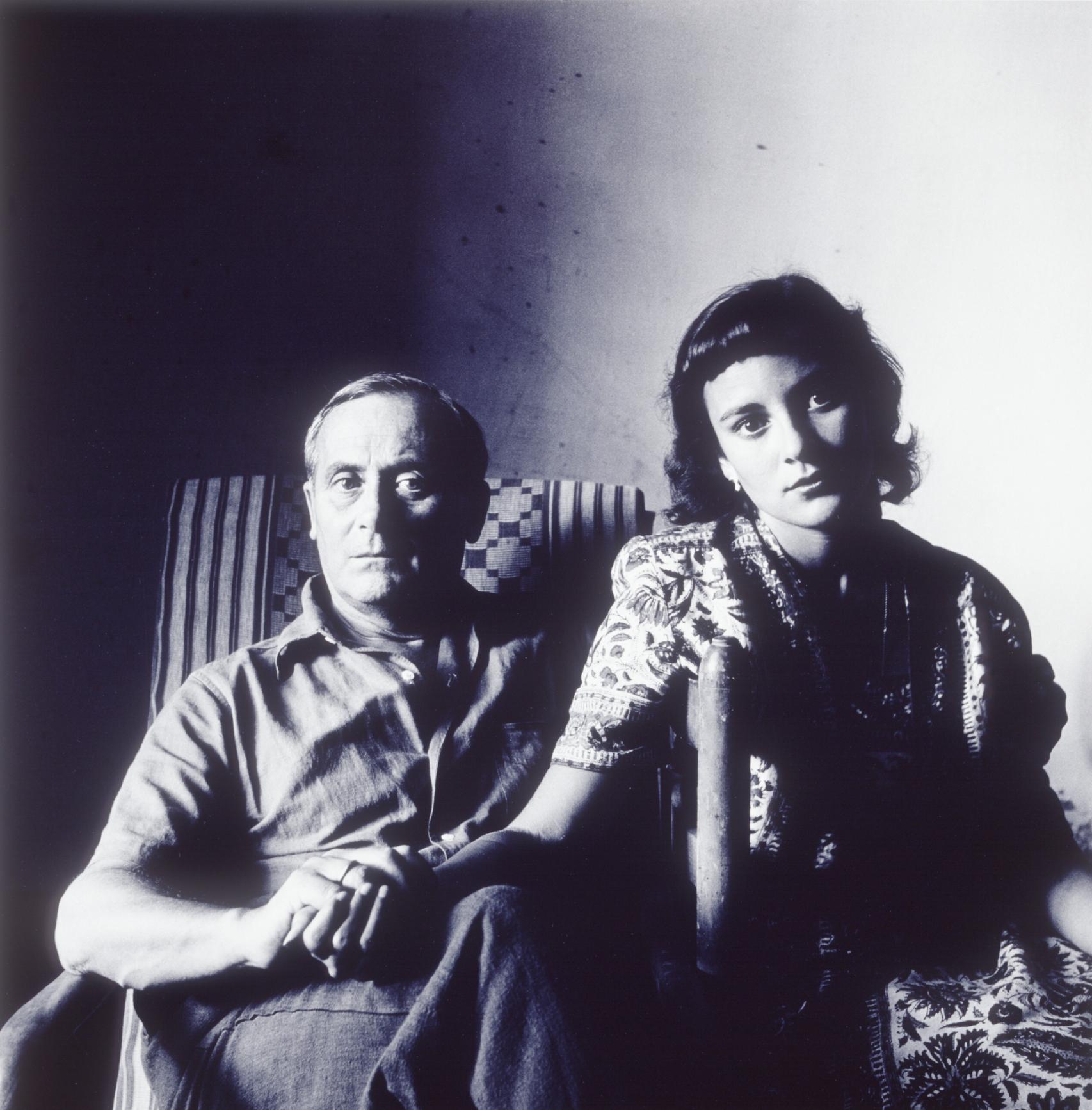 Irving Penn: Joan Miró y su hija Maria Dolors en Montroig, 1948, en la exposición de la Fundación Miró