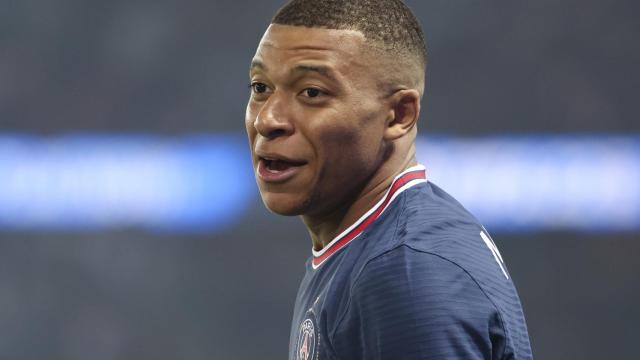 Kylian Mbappé, en un partido del PSG de la temporada 2021/2022
