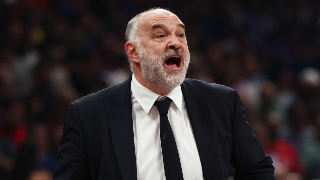 Pablo Laso, durante la final de la Euroliga.