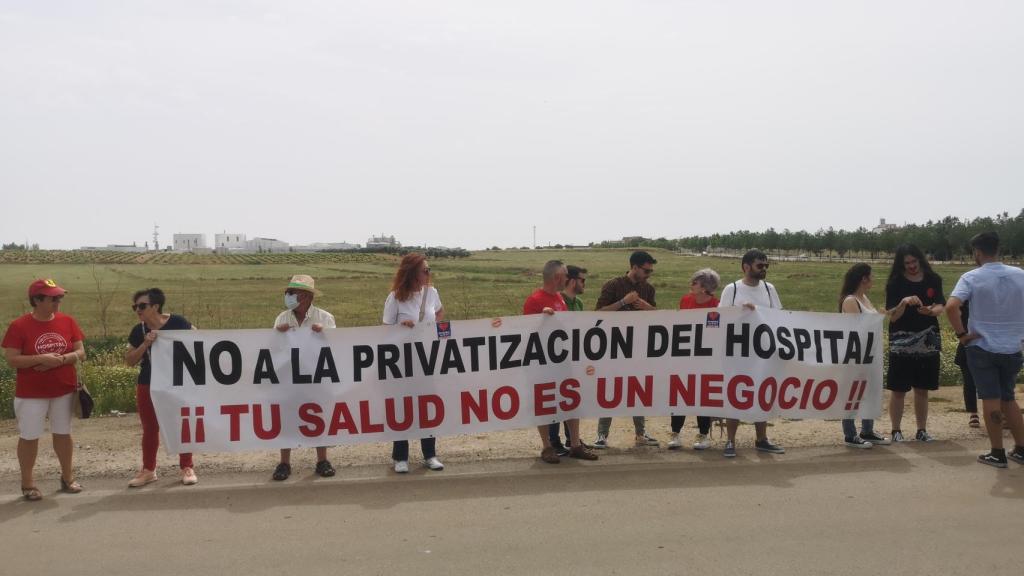 Protestas en Villarrobledo. Foto: Plataforma en Defensa de lo Público de Villarrobledo.