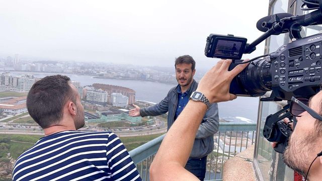 Diego Losada en la Torre de Hércules