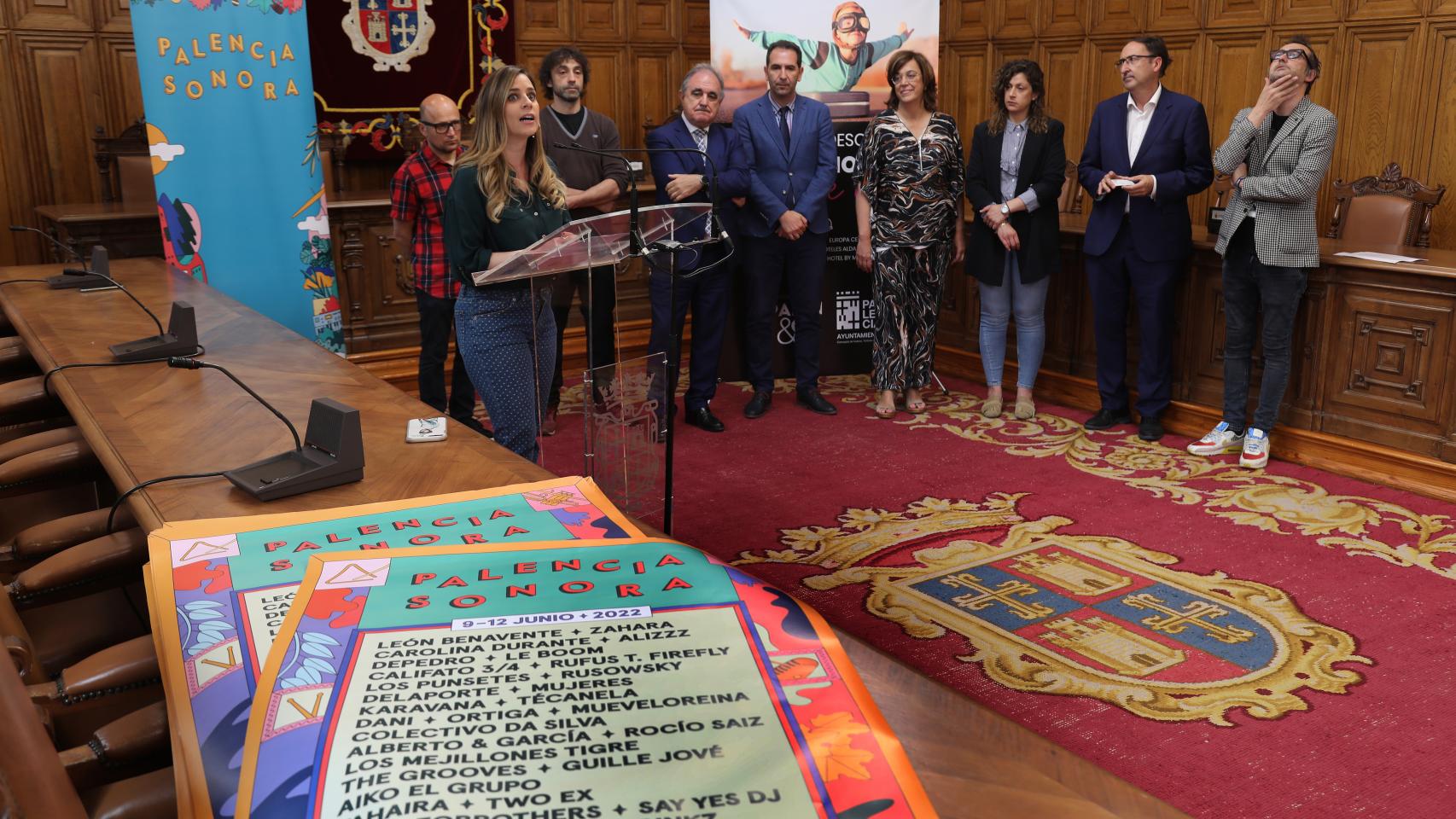 Momento de la presentación del XIX Festival Palencia Sonora con un cartel conformado por 34 grupos y artistas.