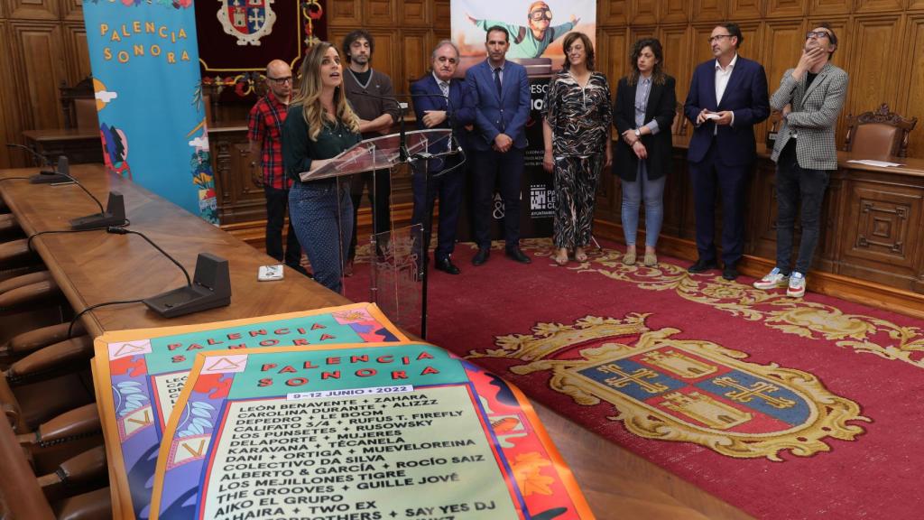 Momento de la presentación del XIX Festival Palencia Sonora con un cartel conformado por 34 grupos y artistas.