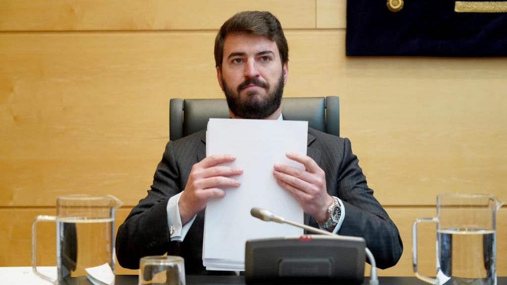 El vicepresidente de la Junta, Juan García-Gallardo, antes de su intervención