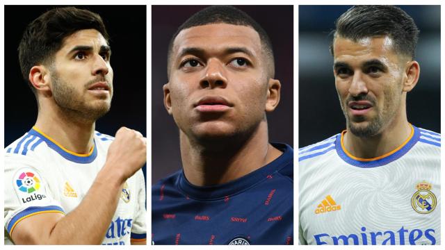 Fotomontaje de Asensio, Mbappé y Ceballos
