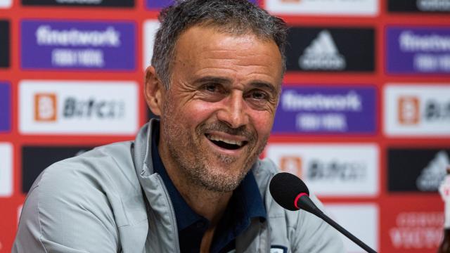 Luis Enrique, en rueda de prensa.