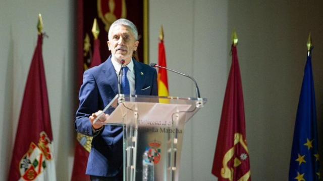 El ministro del Interior, Fernando Grande-Marlaska, este lunes en Cuenca