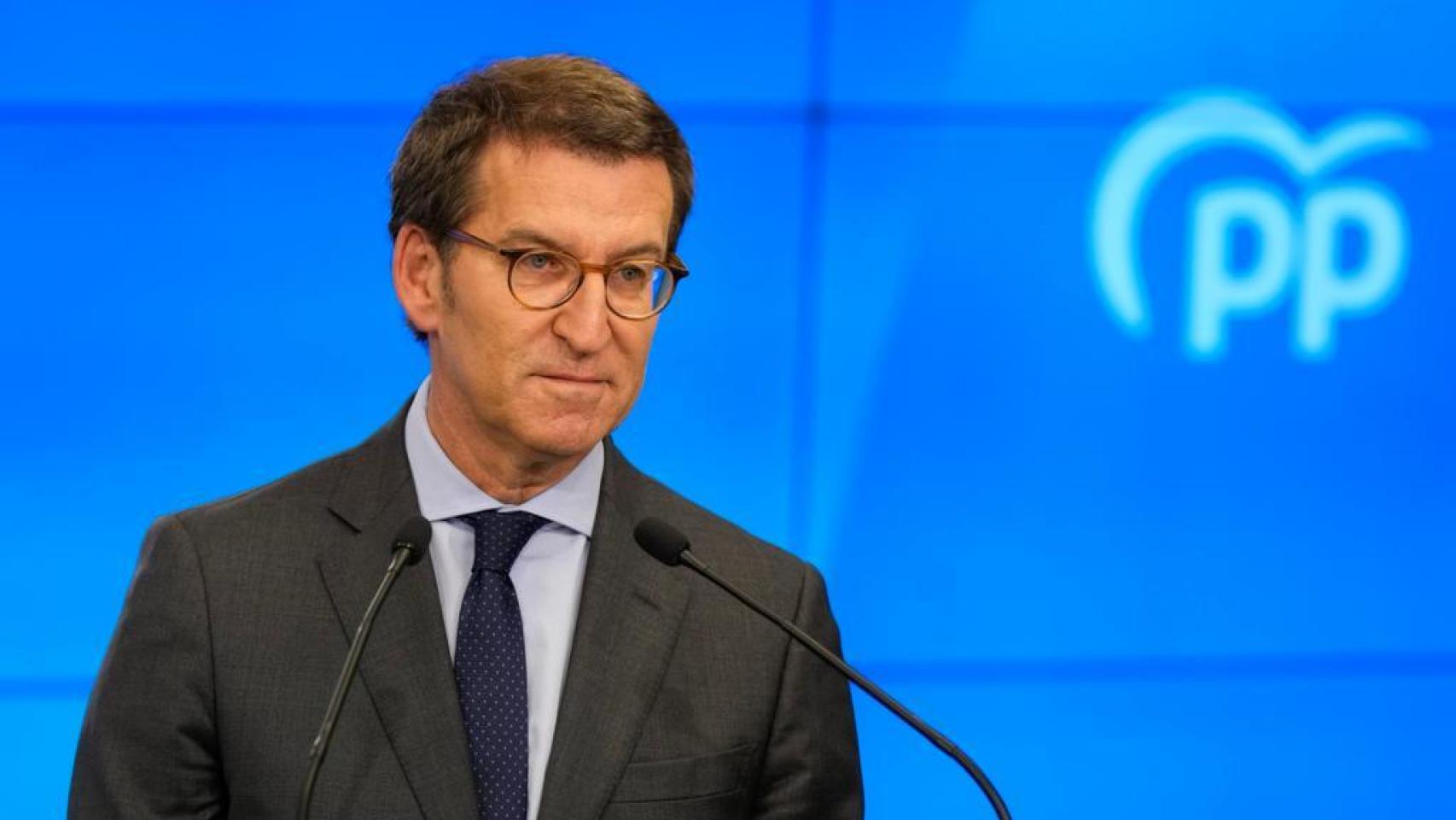 Alberto Núñez Feijóo, este lunes durante el Comité Ejecutivo Nacional (CEN) del PP.