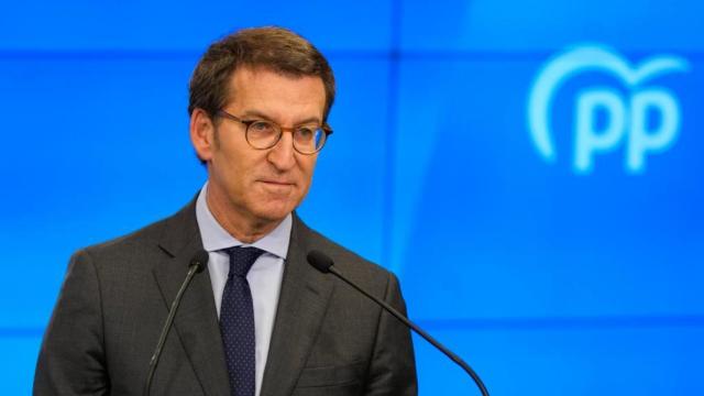Alberto Núñez Feijóo, este lunes durante el Comité Ejecutivo Nacional (CEN) del PP.