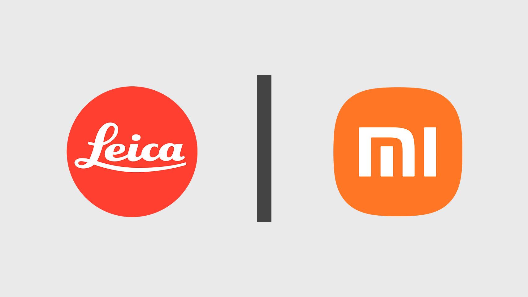 Logos de Leica y Xiaomi en un fotomontaje.