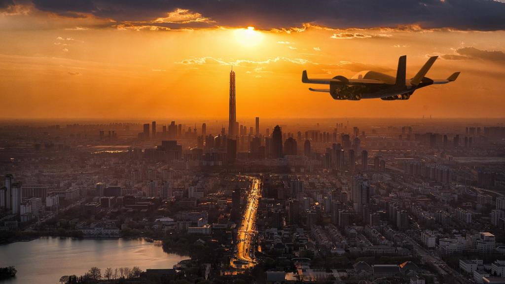 Un ANN2 en pleno vuelo urbano