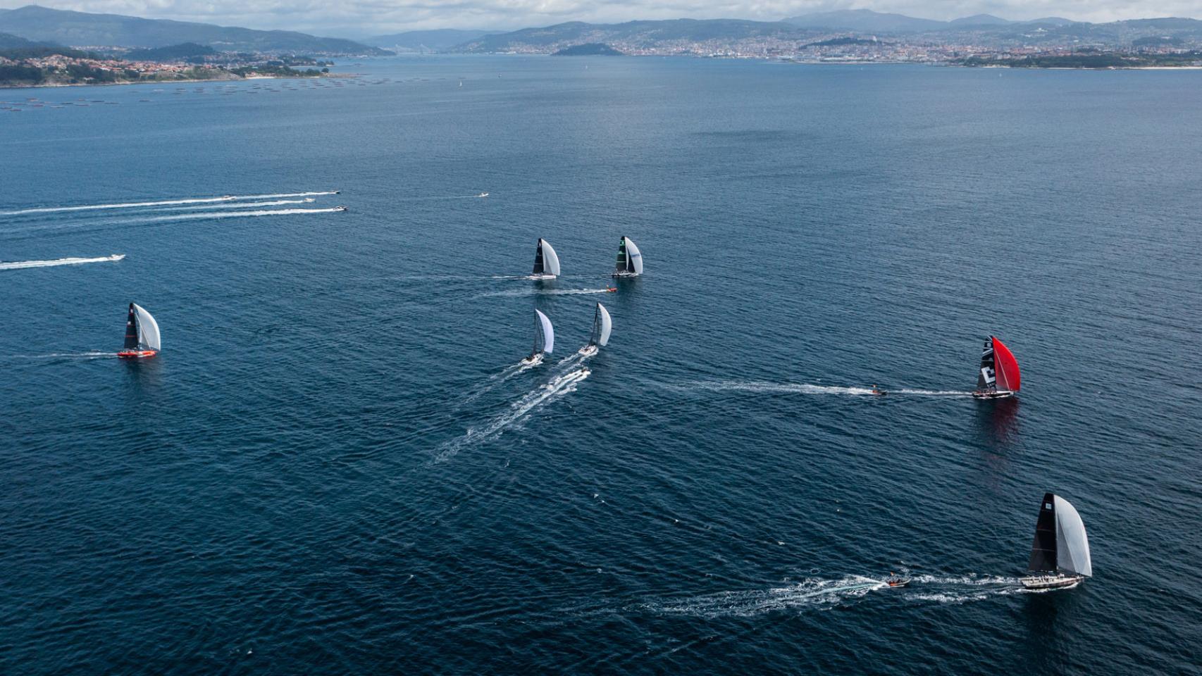 Ensayo de las 52 Súper Series Sailing Week en Baiona.