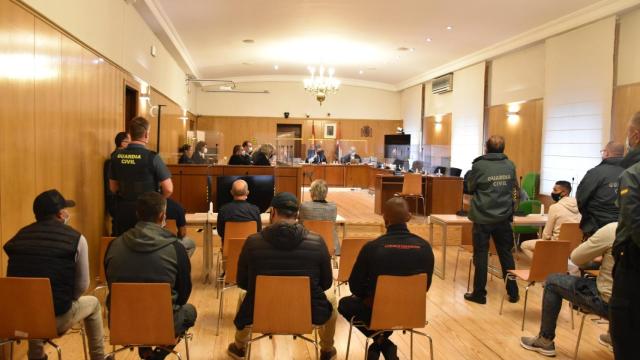 Los miembros de la banda del BMW durante el juicio