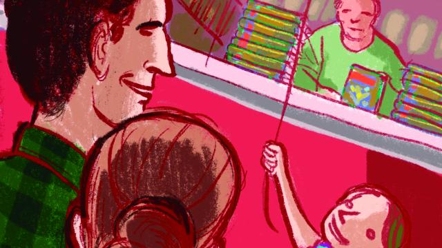 Ilustración sobre un día en la Feria del Libro de Madrid