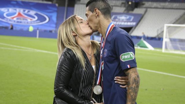 El futbolista Ángel Di María y Jorgelina Cardoso