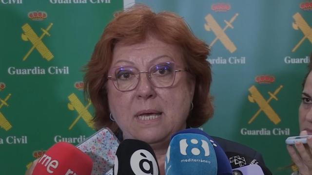 Gloria Calero este martes en el acto de la Guardia Civil.