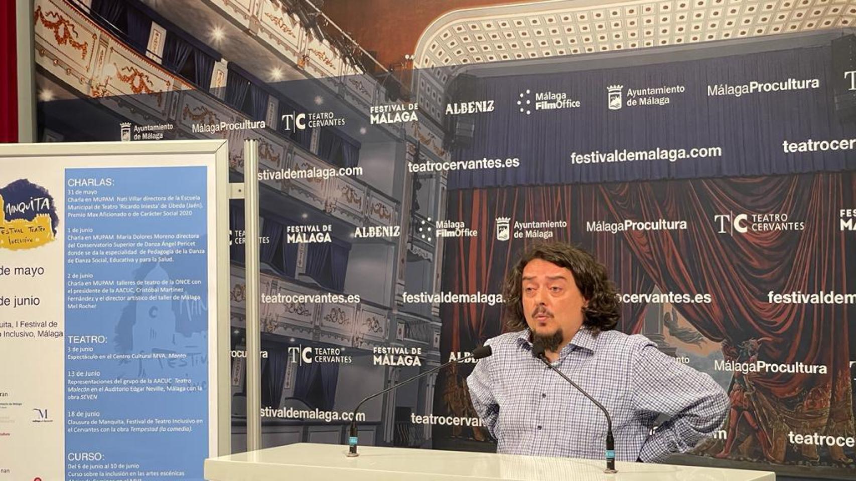 El actor Antonio Zafra en la presentación de Manquita.