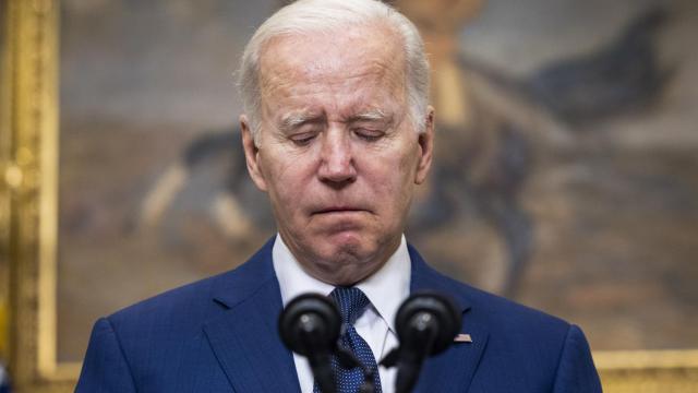 El presidente de Estados Unidos, Joe Biden, ante los medios tras el tiroteo en Texas.