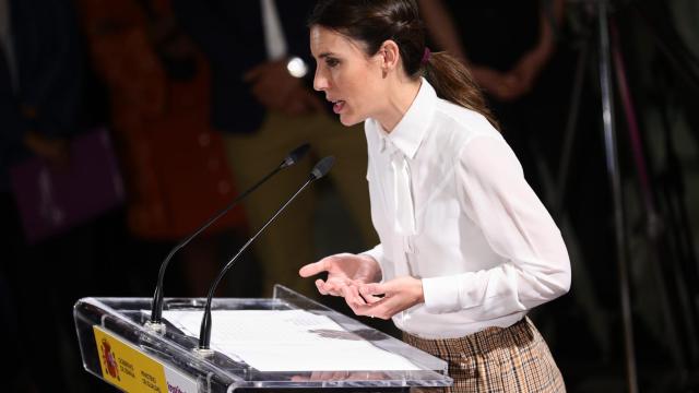 La ministra de Igualdad, Irene Montero, este miércoles en la inauguración de la nueva sede del Instituto de las Mujeres.