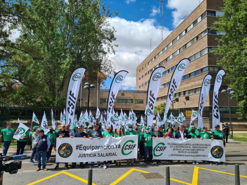 Concentración de CSIF en Valladolid.