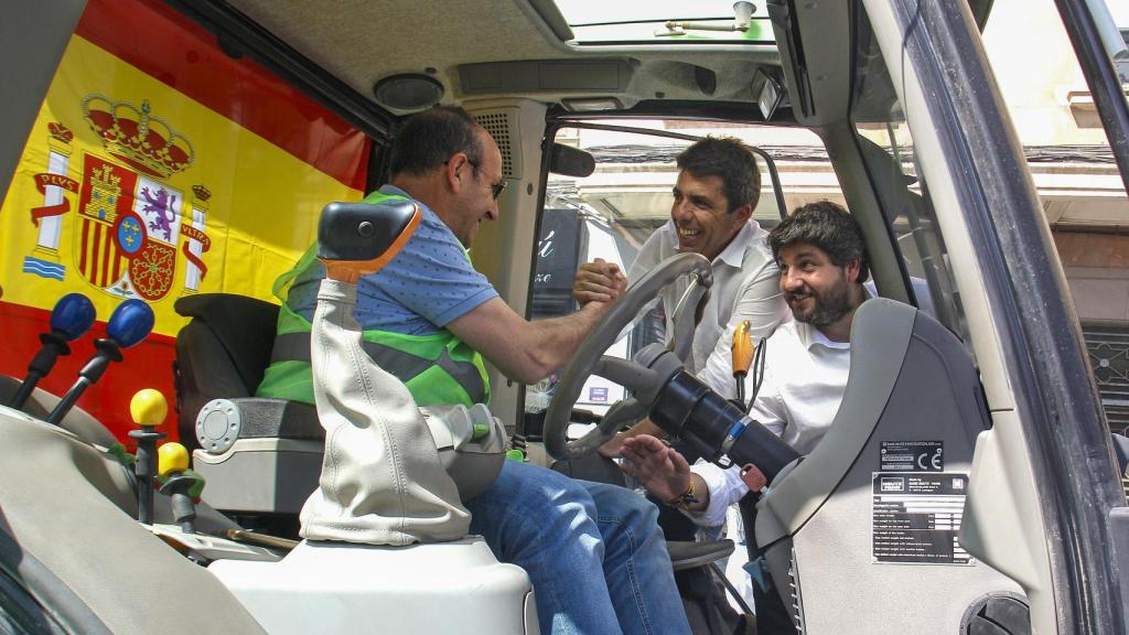 Carlos Mazón, en la manifestación de los regantes por el trasvase Tajo Segura.